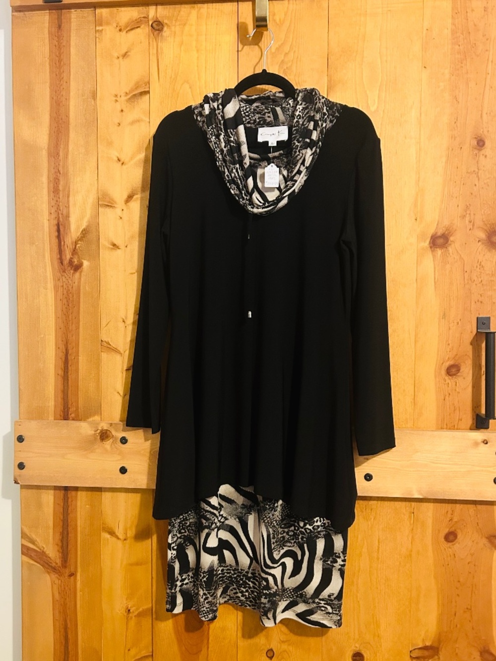Compli-K Black and Tan Dress